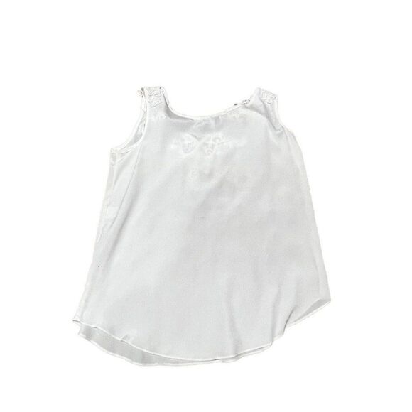 Vintage Sonya Ratau for San Andre Shirt Womens Medium Ivory Sheer Camisole Shell - Picture 4 of 6